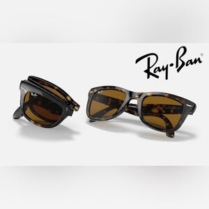 Ray-Ban Wayfarer Folding Classic Sunglasses Unisex Tortoise Shell